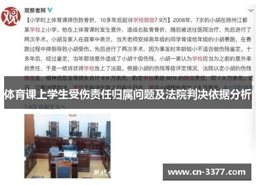 体育课上学生受伤责任归属问题及法院判决依据分析