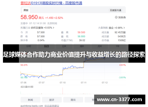 足球媒体合作助力商业价值提升与收益增长的路径探索